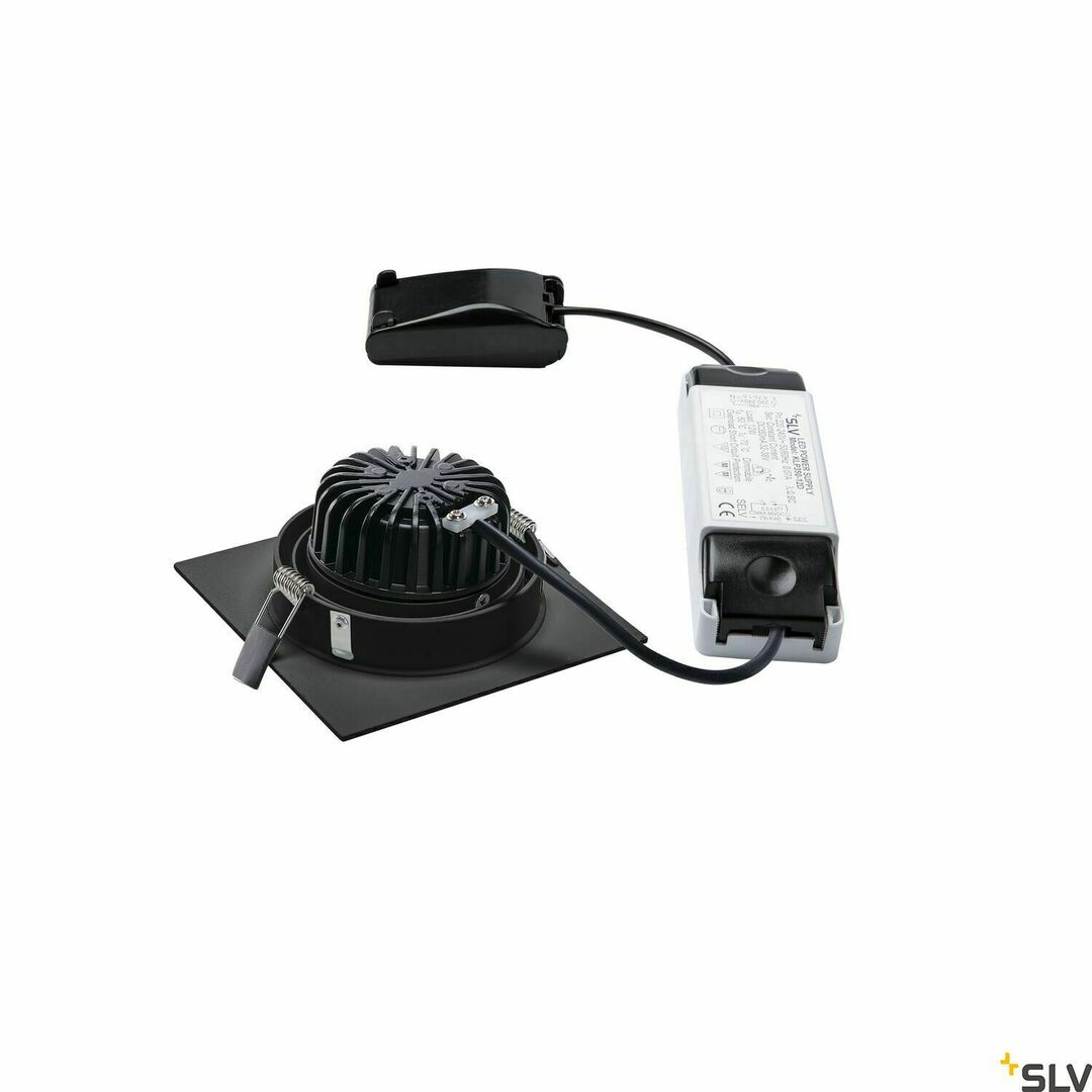 Pohled Zápustné svítidlo SLV New Tria 1 Set černé 14 W 3000 K 1100 lm 114250 Zápustné svítidlo SLV New Tria 1 Set černé 14 W 3000 K 1100 lm 114250