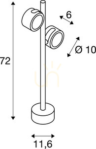Venkovní stojací lampa SLV SITRA SL 360 antracit 72 cm IP44 231505 2 Venkovní stojací lampa SLV SITRA SL 360 antracit 72 cm IP44 231505 small 2