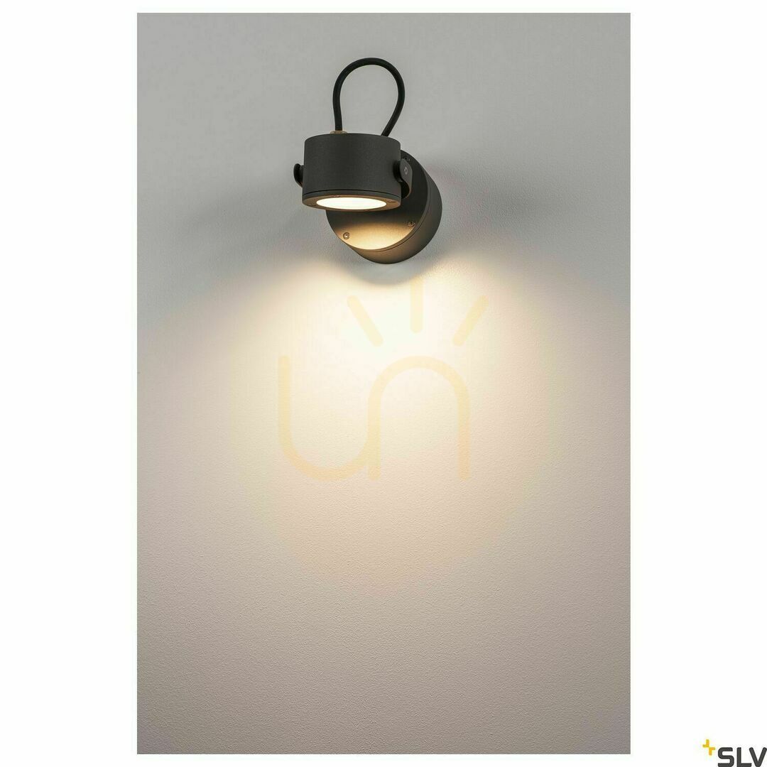 Pohled Venkovní nástěnné svítidlo SLV SITRA 360 WL antracit IP44 9W 231515 Venkovní nástěnné svítidlo SLV SITRA 360 WL antracit IP44 9W 231515