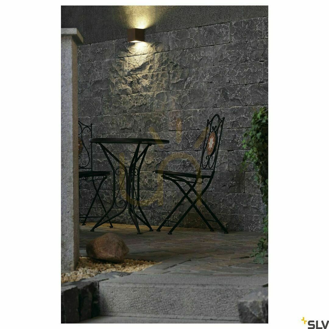 Pohled Venkovní nástěnné svítidlo SLV SITRA CUBE Rusty IP44 9W 232537 Venkovní nástěnné svítidlo SLV SITRA CUBE Rusty IP44 9W 232537