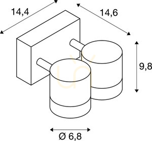 Venkovní nástěnné svítidlo SLV MYRA WALL šedé IP55 233094 4 Venkovní nástěnné svítidlo SLV MYRA WALL šedé IP55 233094 small 4