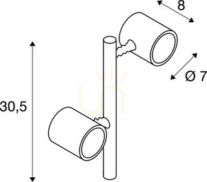 Venkovní sloupkové svítidlo SLV MYRA 2 antracit IP44 233185 small 2