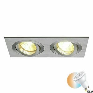 Zapuštěné svítidlo SLV NEW TRIA 2 stříbrné 2x GU10 50W 111362 small 0