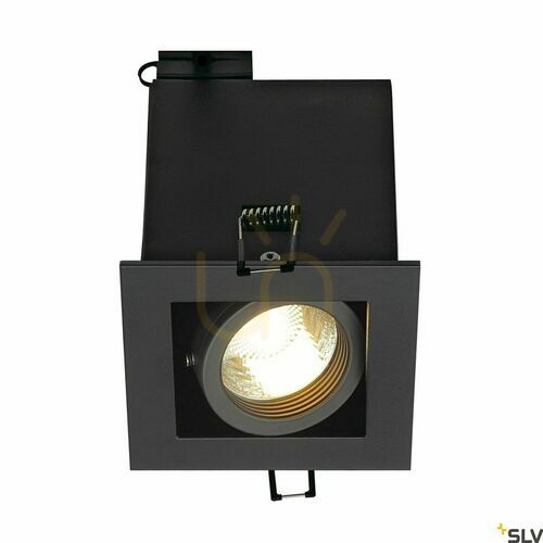 Kontrola Vestavné svítidlo SLV KADUX 1 GU10 černé čtvercové max. 50 W náklon 30° otvor 8x8 cm 115510