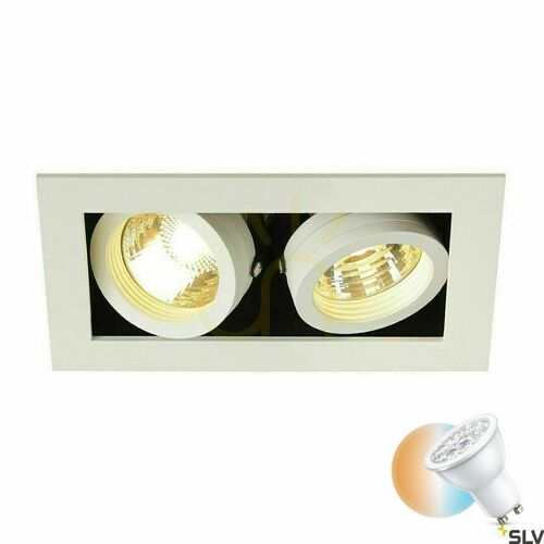 Kontrola Zápustné svítidlo SLV KADUX 2 bílé GU10 230V 50W 115521