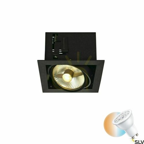 Kontrola Zápustné svítidlo SLV KADUX 1 GU10 černé 230V 75W 115540