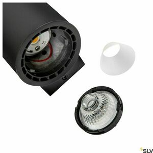 Nástěnné svítidlo SLV SUPROS 78 up/down, černé, 2 × 9 W LED 1400 lm 3000K, úhel 60°, Ø 7,6 × 20,1 cm, 116340 small 1