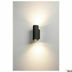 Nástěnné svítidlo SLV SUPROS 78 up/down, černé, 2 × 9 W LED 1400 lm 3000K, úhel 60°, Ø 7,6 × 20,1 cm, 116340 small 4