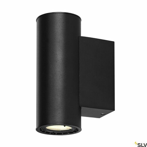 Kontrola Nástěnné svítidlo SLV SUPROS 78 up/down, černé, 2 × 9 W LED 1400 lm 3000K, úhel 60°, Ø 7,6 × 20,1 cm, 116340