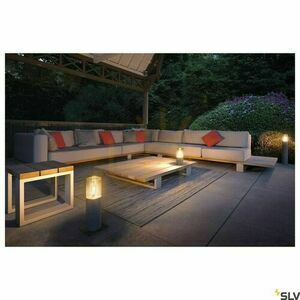Venkovní sloupkové svítidlo SLV LISENNE POLE 40 čedič šedé E27 IP54 1000665 small 1