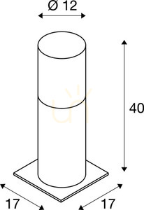 Venkovní sloupkové svítidlo SLV LISENNE POLE 40 čedič šedé E27 IP54 1000665 small 2
