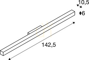 Nástěnné svítidlo SLV Q-LINE Wall černé 45 W 3000 K 142,5 cm 1000669 small 4