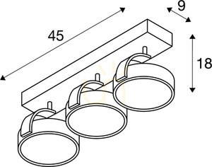 Zapuštěné svítidlo SLV KALU 1000704 černé 75 W 45 cm 3 Zapuštěné svítidlo SLV KALU 1000704 černé 75 W 45 cm small 3