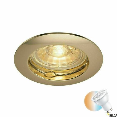 Kontrola Zapuštěné svítidlo SLV PIKA QPAR51 mosaz 50W 230V 1000716