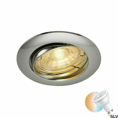 Kontrola Zápustné svítidlo SLV PIKA QPAR51 chrom 50W 230V 1000719