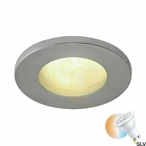 Kontrola Venkovní zapuštěné svítidlo SLV DOLIX OUT GU10 stříbrné IP44 1001168