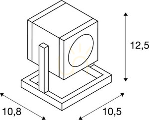Venkovní post světlo SLV CUBIX 1 antracit IP44 25W 132835 small 3