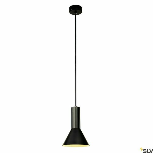 Kontrola Závěsné svítidlo SLV PHELIA E27 černé 17,5 cm 133300