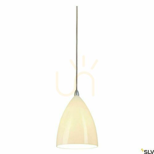Kontrola Šedo-mléčné závěsné svítidlo SLV TONGA 133444 E14 max. 60 W Ø15 cm