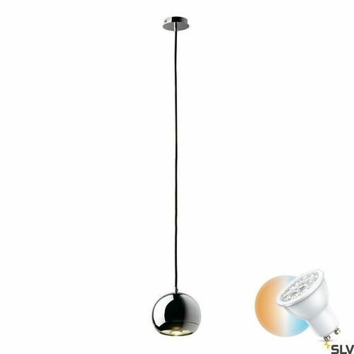 Kontrola Závěsné svítidlo SLV LIGHT EYE chrom ES111 75 W 230 V 133482