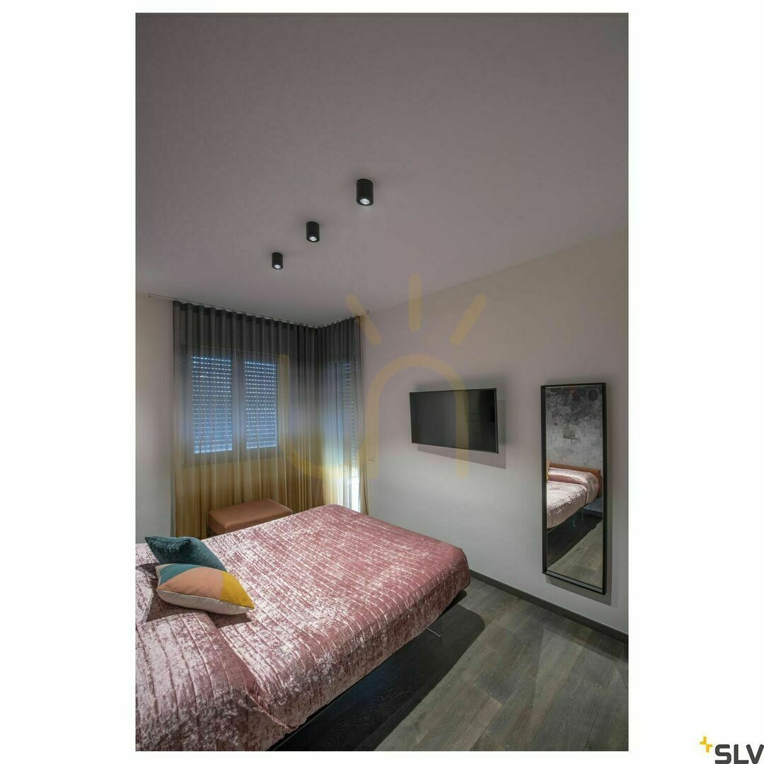 Pohled Stropní svítidlo SLV TRILEDO ROUND CL černé GU10 10W 1002010 Stropní svítidlo SLV TRILEDO ROUND CL černé GU10 10W 1002010