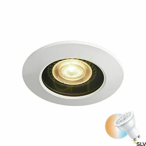 Kontrola Venkovní zapuštěné svítidlo SLV VARU GU10 bílo-černé 10 cm IP65 1001931