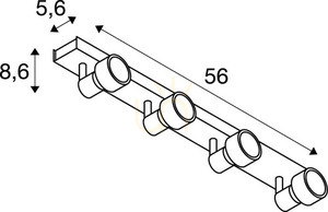 Zapuštěné svítidlo SLV PURI bílé GU10 56 cm 1002030 small 4
