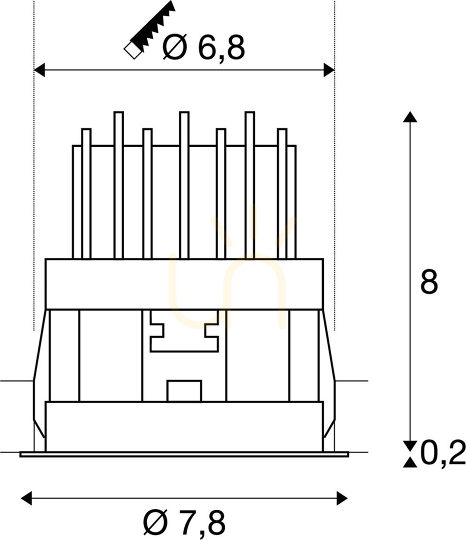 Pohled Zápustné svítidlo SLV HORN MAGNA LED bílé 9W 3000K 550 lm 1002591 Zápustné svítidlo SLV HORN MAGNA LED bílé 9W 3000K 550 lm 1002591