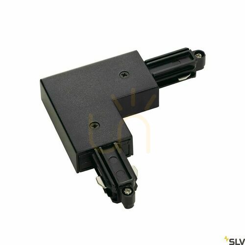 Kontrola Rohový napájecí konektor přípojnice SLV 1 SYSTEM černý 143050