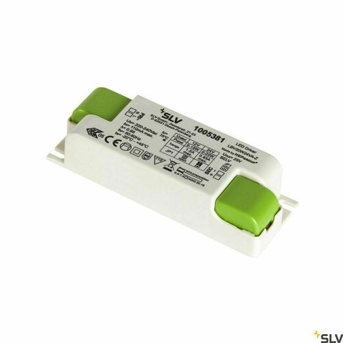 Kontrola LED napájecí zdroj SLV 20 W 12/24 V bílý 1005381