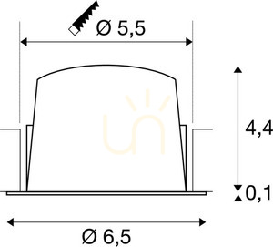 Zápustné svítidlo SLV NUMINOS XS bílé/chrom 7W 3000K 730 lm 1005528 2 Zápustné svítidlo SLV NUMINOS XS bílé/chrom 7W 3000K 730 lm 1005528 small 2