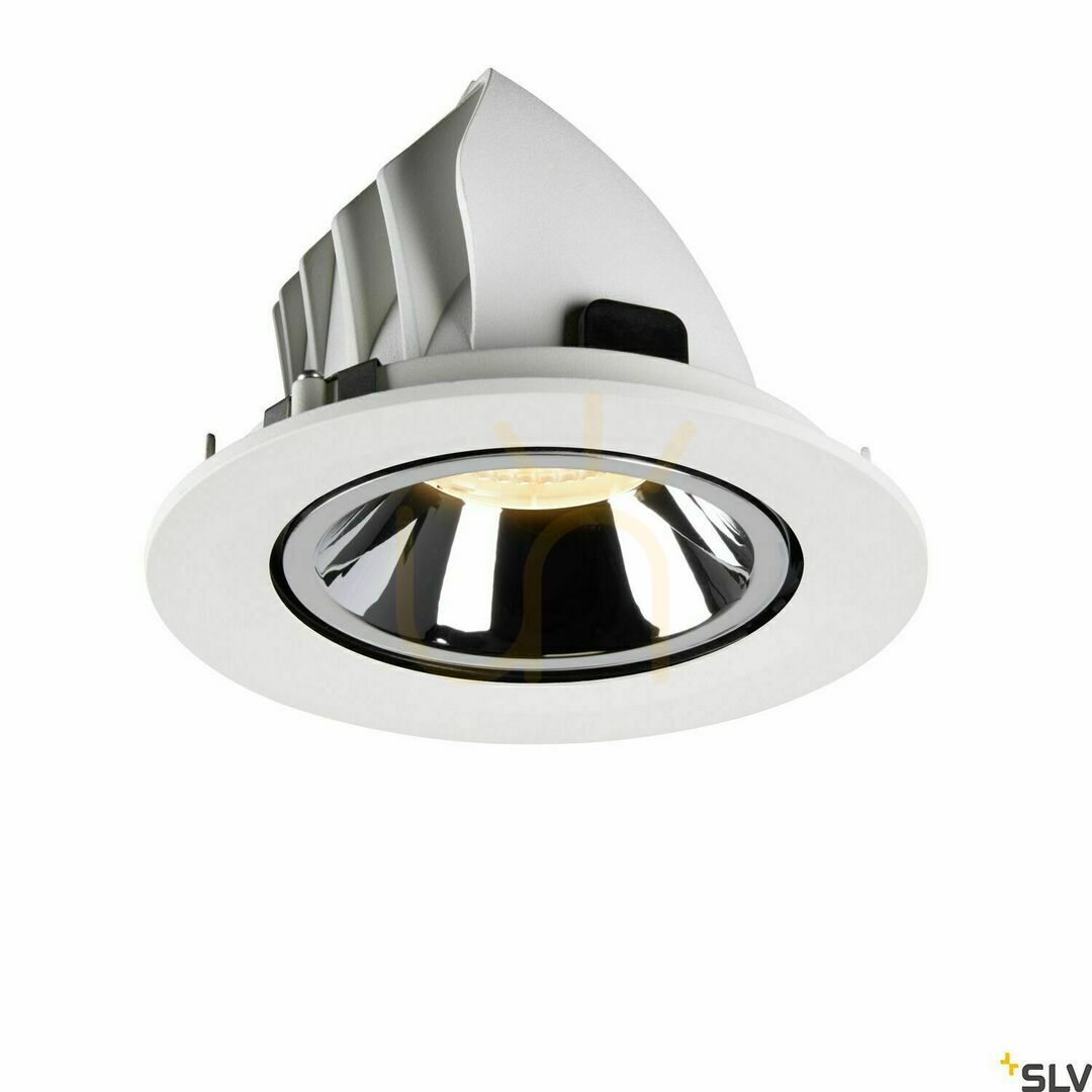 Pohled Zápustné svítidlo SLV NUMINOS GIMBLE L bílé/chrom 25,4 W 3000 K 1006007 Zápustné svítidlo SLV NUMINOS GIMBLE L bílé/chrom 25,4 W 3000 K 1006007