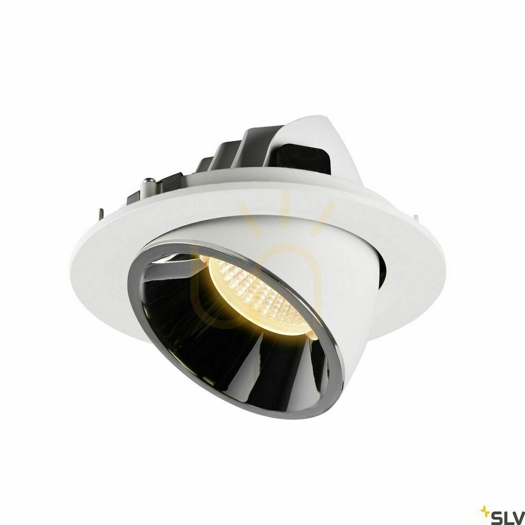 Náhled Zápustné svítidlo SLV NUMINOS GIMBLE L bílé/chrom 25,4 W 3000 K 1006007 Zápustné svítidlo SLV NUMINOS GIMBLE L bílé/chrom 25,4 W 3000 K 1006007