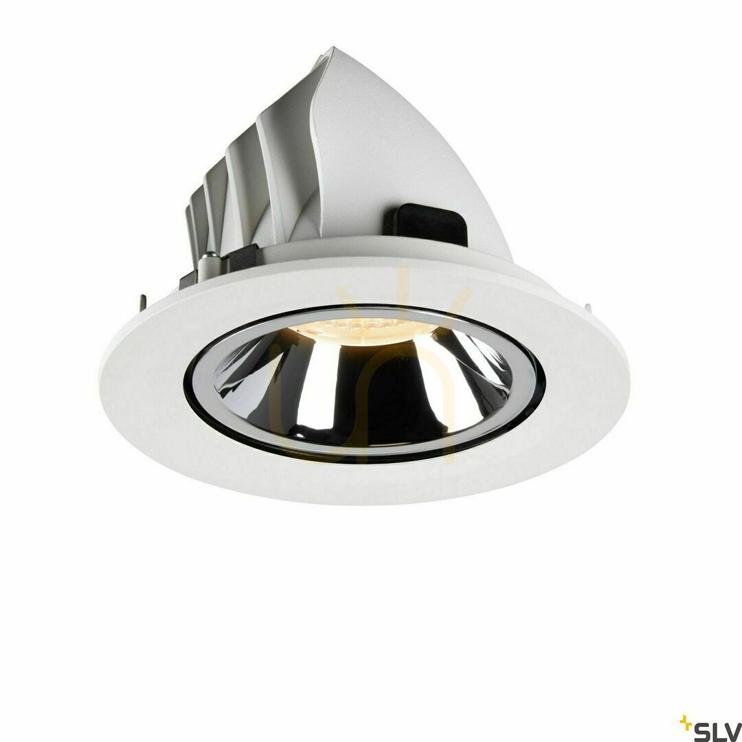 Pohled Zápustné svítidlo SLV NUMINOS GIMBLE L bílé/chrom 25,4 W 2700 K 1005986 Zápustné svítidlo SLV NUMINOS GIMBLE L bílé/chrom 25,4 W 2700 K 1005986
