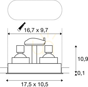 Zapuštěné svítidlo SLV HORN dvojité QPAR51 černé 25W 1006121 2 Zapuštěné svítidlo SLV HORN dvojité QPAR51 černé 25W 1006121 small 2