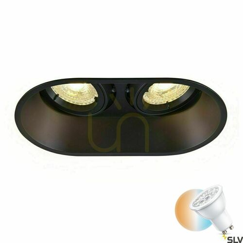 Kontrola Zapuštěné svítidlo SLV HORN dvojité QPAR51 černé 25W 1006121