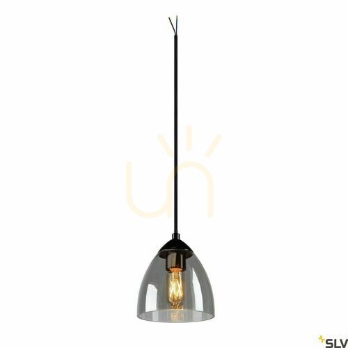 Kontrola Závěsné svítidlo SLV PARA CONE GL GU10 černé sklo 13,5 cm 1006159