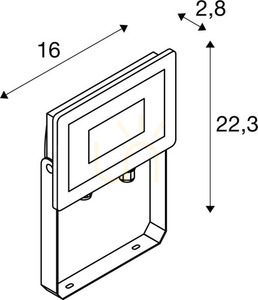Venkovní nástěnné svítidlo SLV FLOODI M antracit 30W 3000K IP65 1006192 small 5