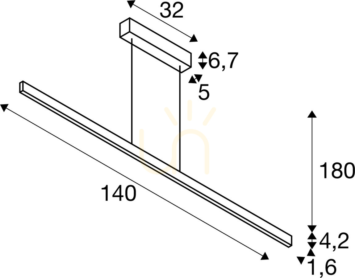 Kontrola Přívěsek světla SLV ONE Linear 140 černý 35W 2700/3000K 1006188 Přívěsek světla SLV ONE Linear 140 černý 35W 2700/3000K 1006188