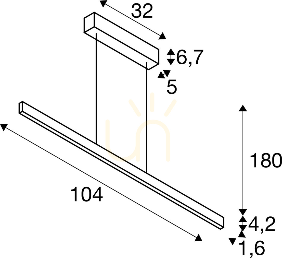 Zobrazit Závěsné svítidlo SLV ONE LINEAR 1006186 bílé 24W 2700/3000K 104 cm Závěsné svítidlo SLV ONE LINEAR 1006186 bílé 24W 2700/3000K 104 cm