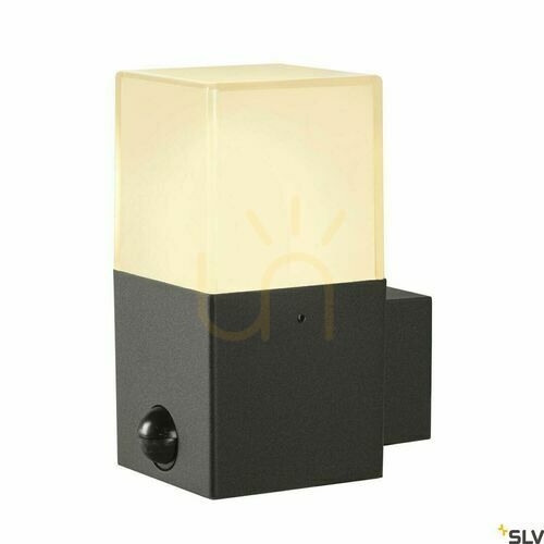 Kontrola Venkovní nástěnné svítidlo SLV GRAFIT E27 se senzorem antracit IP44 1006183