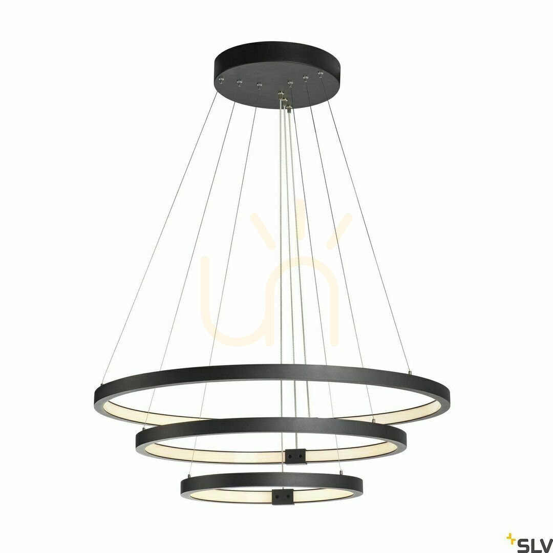 Pohled Závěsné svítidlo SLV ONE TRIPLE DALI černé 80 cm 64W 1002913 Závěsné svítidlo SLV ONE TRIPLE DALI černé 80 cm 64W 1002913