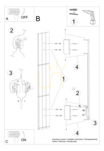 Nástěnné svítidlo SAPPO M zlaté LED 20 W 4000K 2300 lm CRI 95, 120 cm, Thoro TH.205 small 10