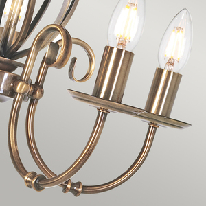 Lustr Artisan 5 Light - staromosaz Elstead small 2