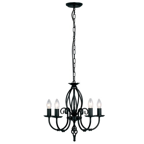 Kontrola Lustr Artisan 5 Light - černý Elstead