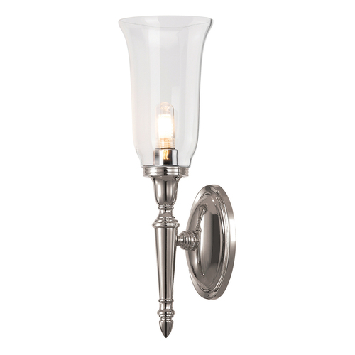 Kontrola Dryden 1 světelné nástěnné svítidlo - leštěný nikl Elstead