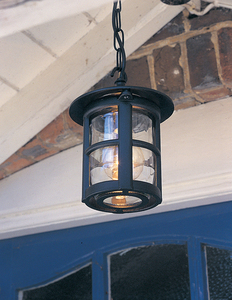 Hereford 1 Light Porch Chain Lantern Elstead small 2