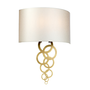 Curtis Large 2 Light Wall Light - Aged Brass Elstead small 0