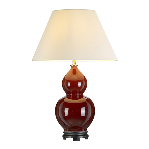 Kontrola Harbin Gourd 1 Light Table Lamp With Tall Empire - Oxblood Elstead