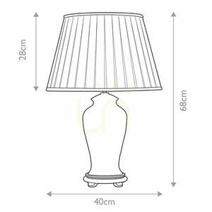 1 světelná stolní lampa Sashi s vysokým empírovým stínidlem Elstead small 6